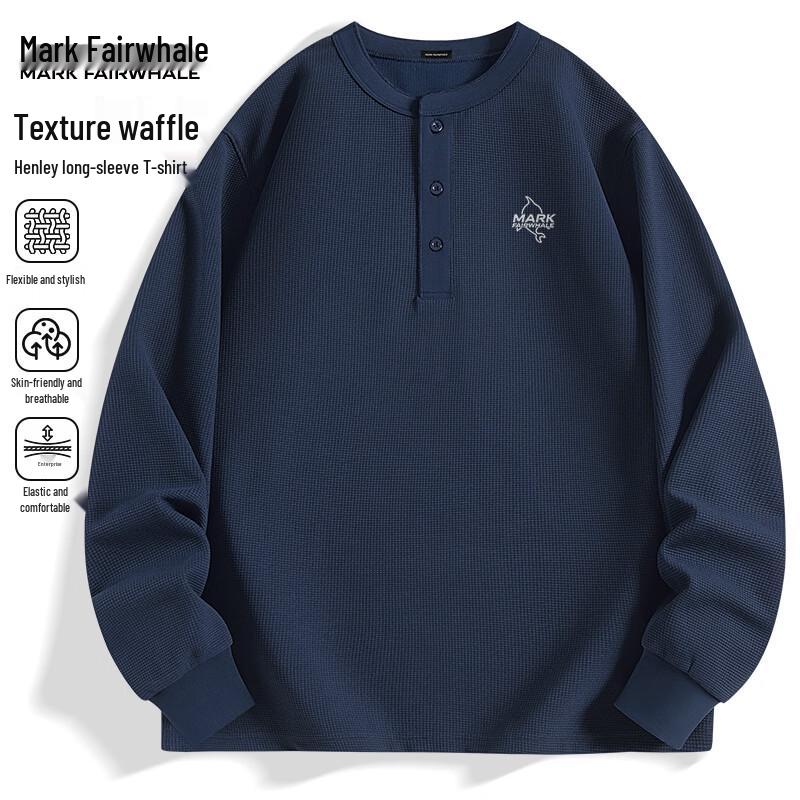 

Mark Fairwhale Men s Waffle Knit Long-Sleeve T-Shirt 2XL