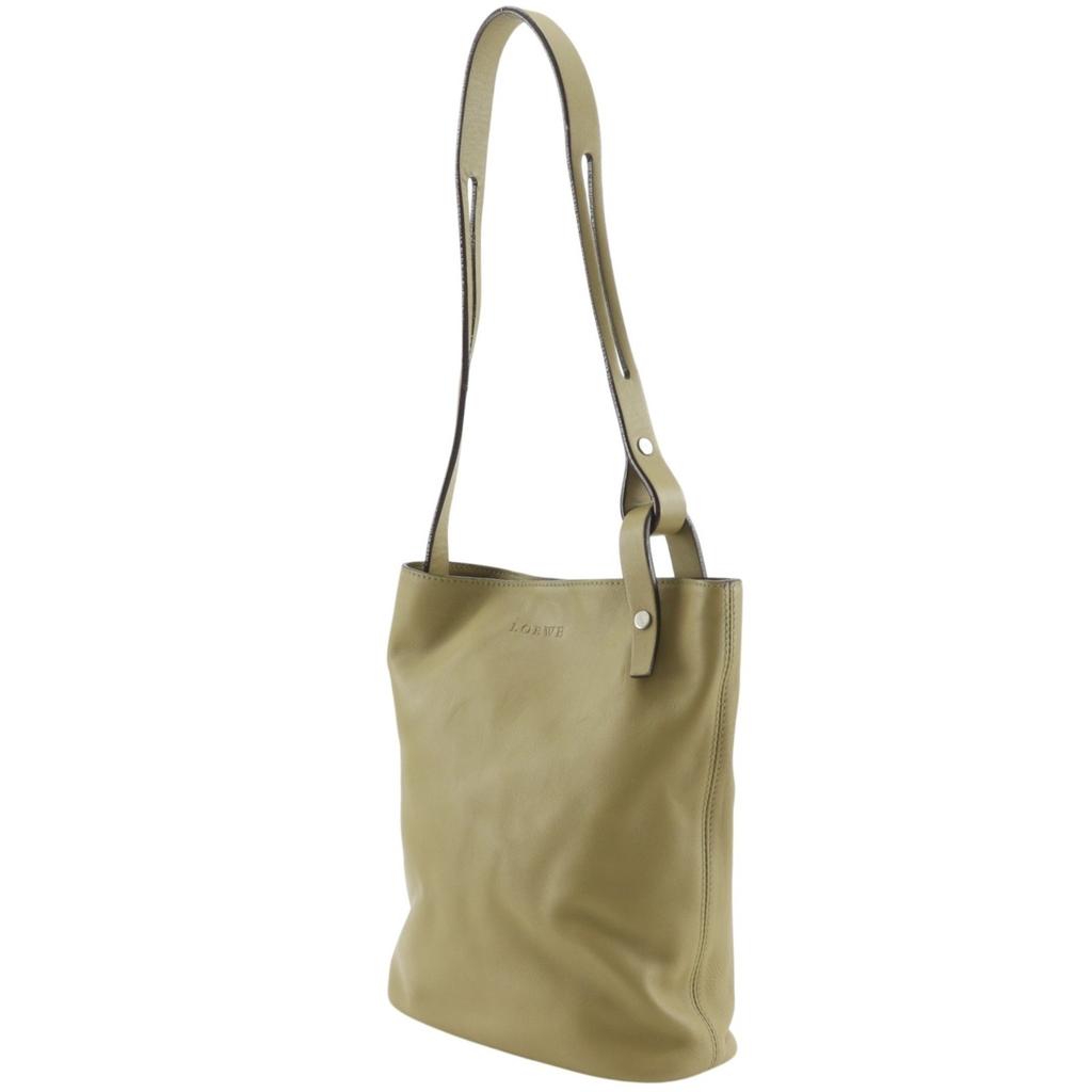LOEWE anagram Shoulder Bag olive lambskin Women Used