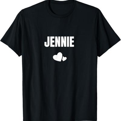 Jennie First Name Birthday Cute Heart Personalized T-Shirt