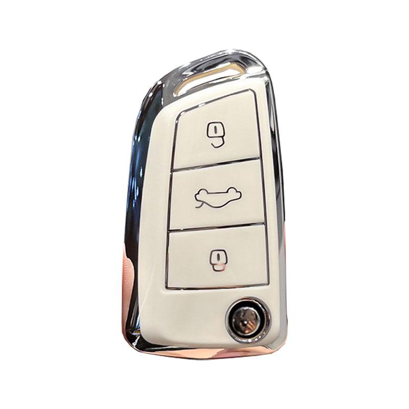 Tpu Car Key Cover Folding Remote Control Fobs Shell Case Keychain Holder Auto Accessories For Jac S3