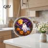 Acrylic Suncatcher Jigsaw Puzzle Suncatcher, Stained Glass Style Halloween Skeleton Ghost Relaxing Gift Sun Catcher for Gothic Window Wall Hanging