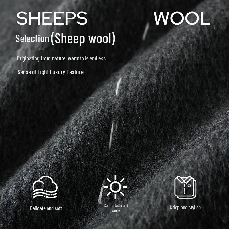 

Sancai 2025 Winter Colorblock Double-faced Wool Coat for Women L (165/88A)