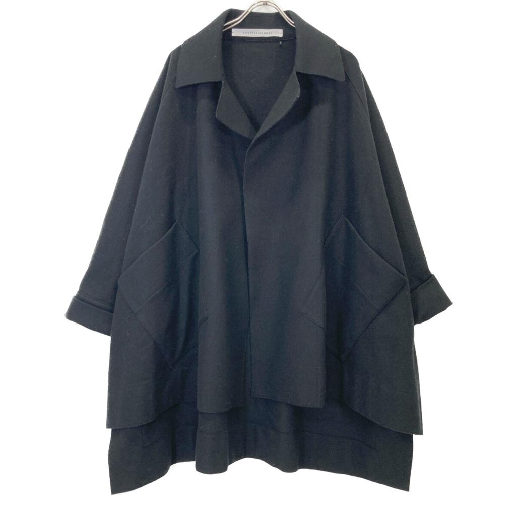 COGTHEBIGSMOKE Black wool square coat coat No description blackUsed