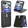 For Motorola Razr 50 5G Case Litchi Texture Leather+PC Phone Cover with Dual Card Slots