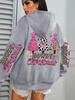 Merry Christmas Tree Print Women's Hip Hop Hoodie - Autumn/Winter Edition