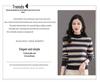 Wool Color Block Knit Sweater - Women's 2023 Autumn/Winter Slimming Half-High Neck