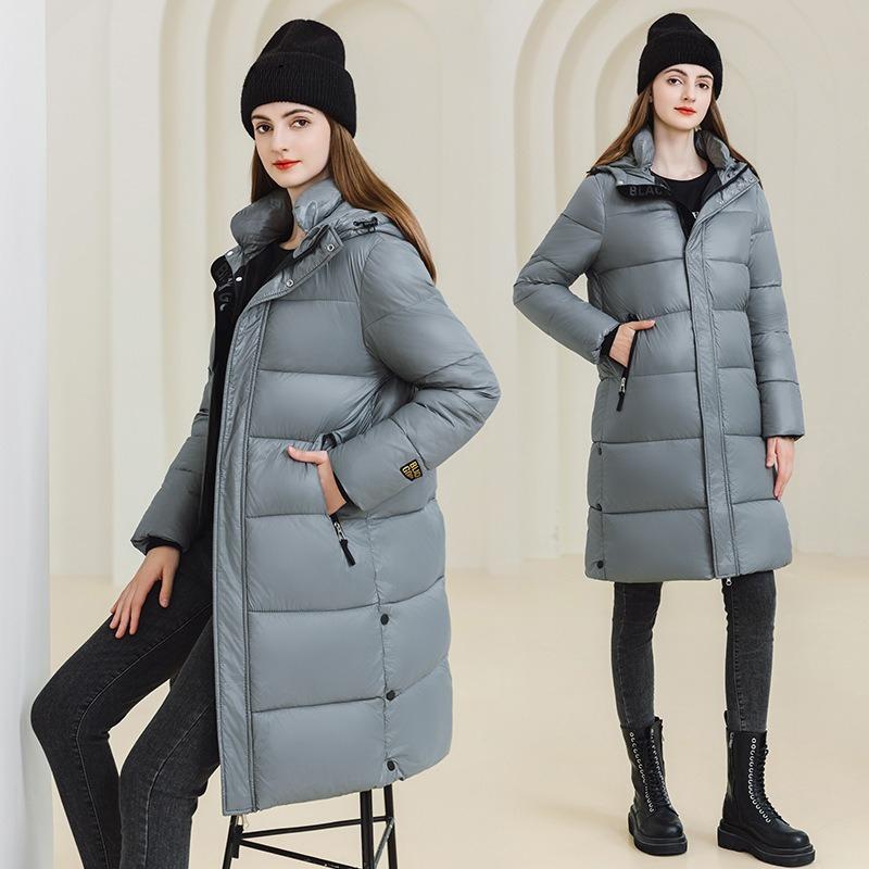 Winter Down Jacket for Women Long Knee-length Loose Cotton-padded Jacket with Thickened Cotton-padded Jacket
