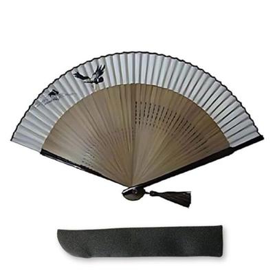 Acacia Style Folding Kimono Silk Folding Includes Fan Fan, Shop, High-Quality Silk, Men's, Fan, Pouch, Boxed, Gift, G5, Ivory/Eagle