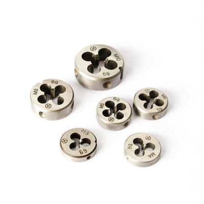 6pcs Thread Round Die Set Metric Right Hand Tapping Thread Threading Tool Mold Machining M3-M10 Machine Plug Tap Die
