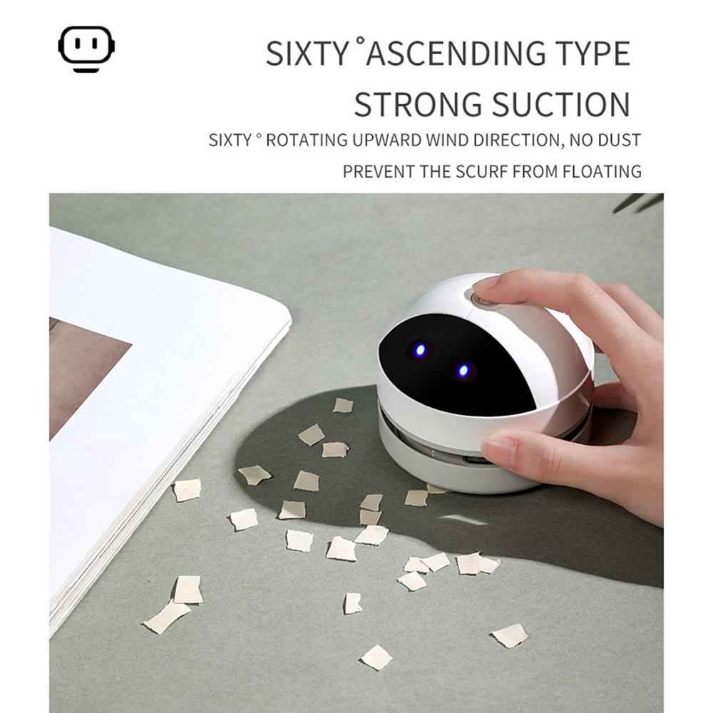 USB Desktop Vacuum Cleaner Cordless Portable   Table Dust Vaccine Cleaner High Suction Noise for Cleaning Dust Crumbs Hair Scrap