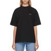 We11Done Small Logo Loose Fit Short Sleeve T-Shirt Unisex Tops Black WD-TP6-20-050-U-BK