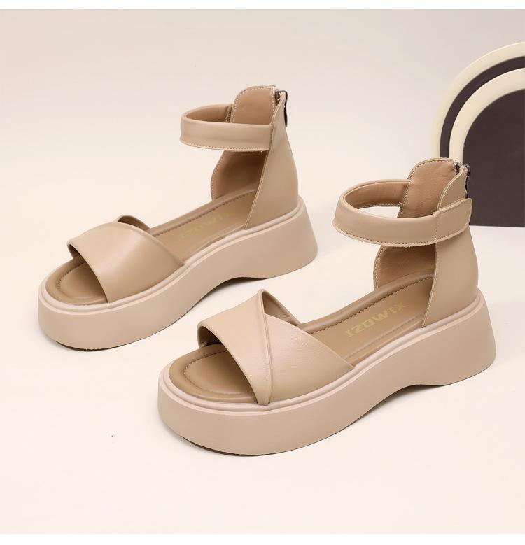 Thick-soled Sandals Sports Soft-soled Mid-heel Beach Shoes Sandals