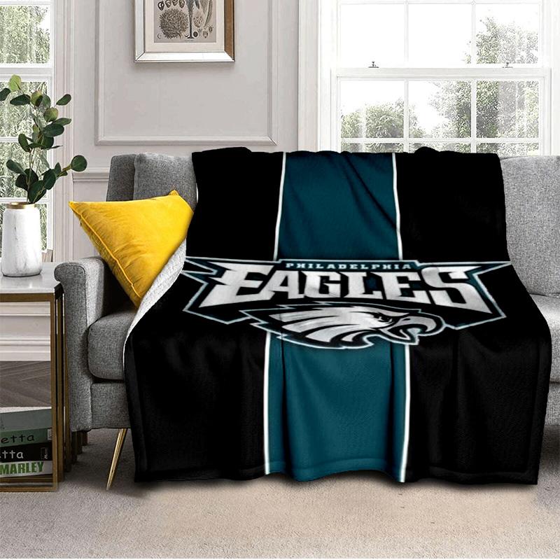 Philadelphia Eagles Decke Outdoor Flanelldecke für Camping, Wandern, Gartenpartys, Picknick-Zubehör, Geschenk für Familie und Freunde 75x90cm
