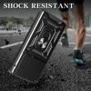 For Xiaomi Redmi Note 14 5G Case with Slide Camera Lid PC+TPU Kickstand Phone Cover