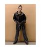 Jersey Cut-Out Bootcut Skirt Pants Ash