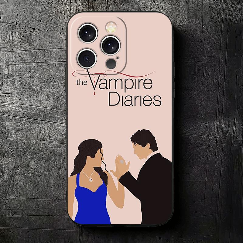 The Vampire Diaries Soft Phone Case for iPhone 16 16E 17 Air 15 Pro Max 14 Plus 13 Mini 11 12 7 Black Cover Back Shell