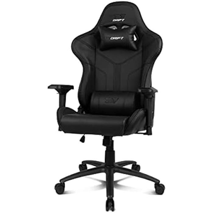 Fauteuil de Jeu Professionnel - DRIFT GAMING - DR350 - Similicuir - Accoudoirs 4D - Roulettes Silencieuses