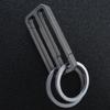 Lightweight Titanium Alloy Key Ring Quick Draw Multifunction Outdoor Belt Clip Keychain Grey Hanging Webbing Buckle