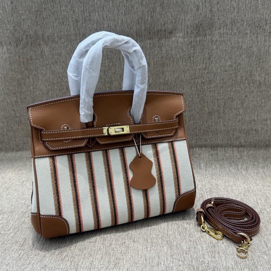 2026 Neue Leder Damen Tasche Canvas Stickerei Kontrastfarbe, Vielseitige Premium Spleißung Umhängetasche