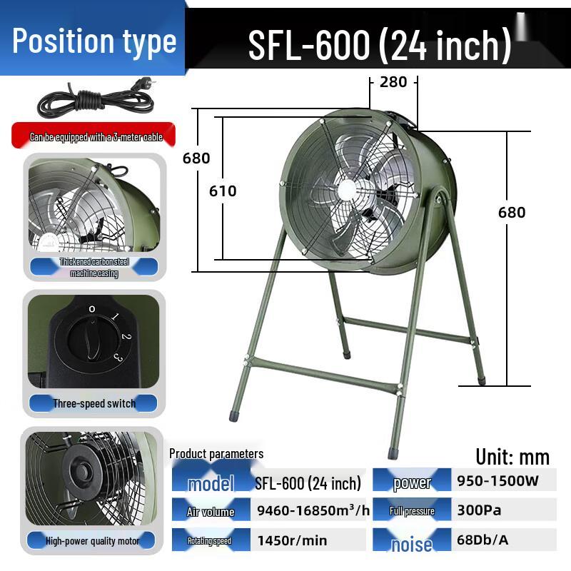 Jundingying Industrial Variable Speed Axial Flow Exhaust Fan