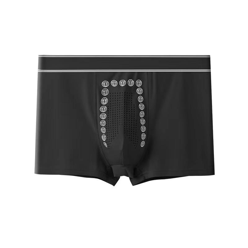 Large Size Men's Spring and Autumn Pure Cotton Anti Bacterial Bottom Crotch Waist Flat Angle Underwear
