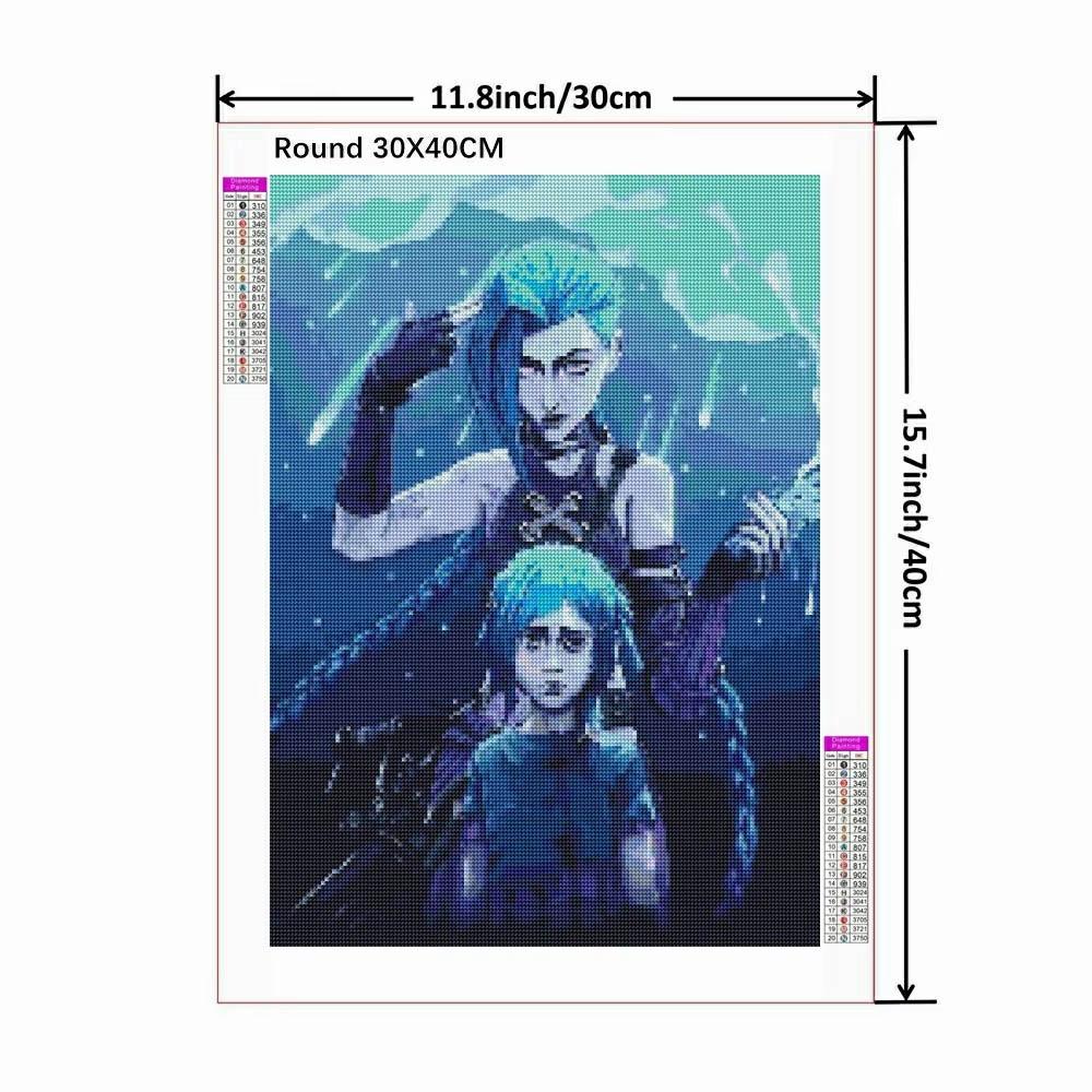 Diamond Painting Family Full Crystal Resin Diamond Dot Arts Anime Character Drill Embroidery Set Mosaic Painting Kits