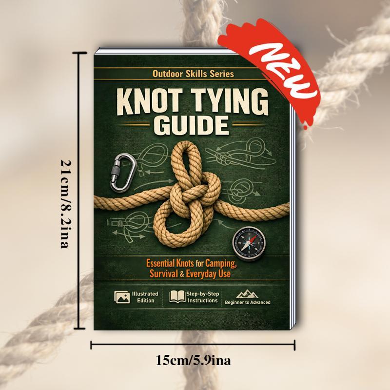 Step By Step Illustrated Outdoor Survival Knot Complete Knot Guide For Camping Hiking Daily Home Great Gift