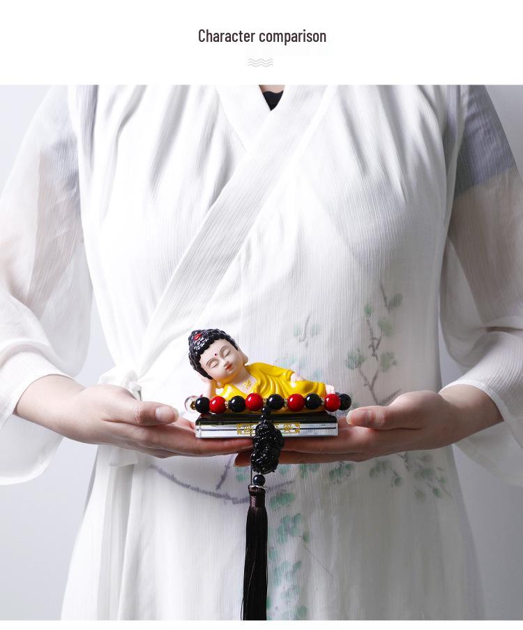 Maitreya Buddha Car Ornament: Creative Center Console Decoration for Safety and Style.