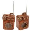Retro Bluetooth Speaker Radio Wood Grain HiFi Lossless Sound Supports U Disk Memory Card Bluetooth S