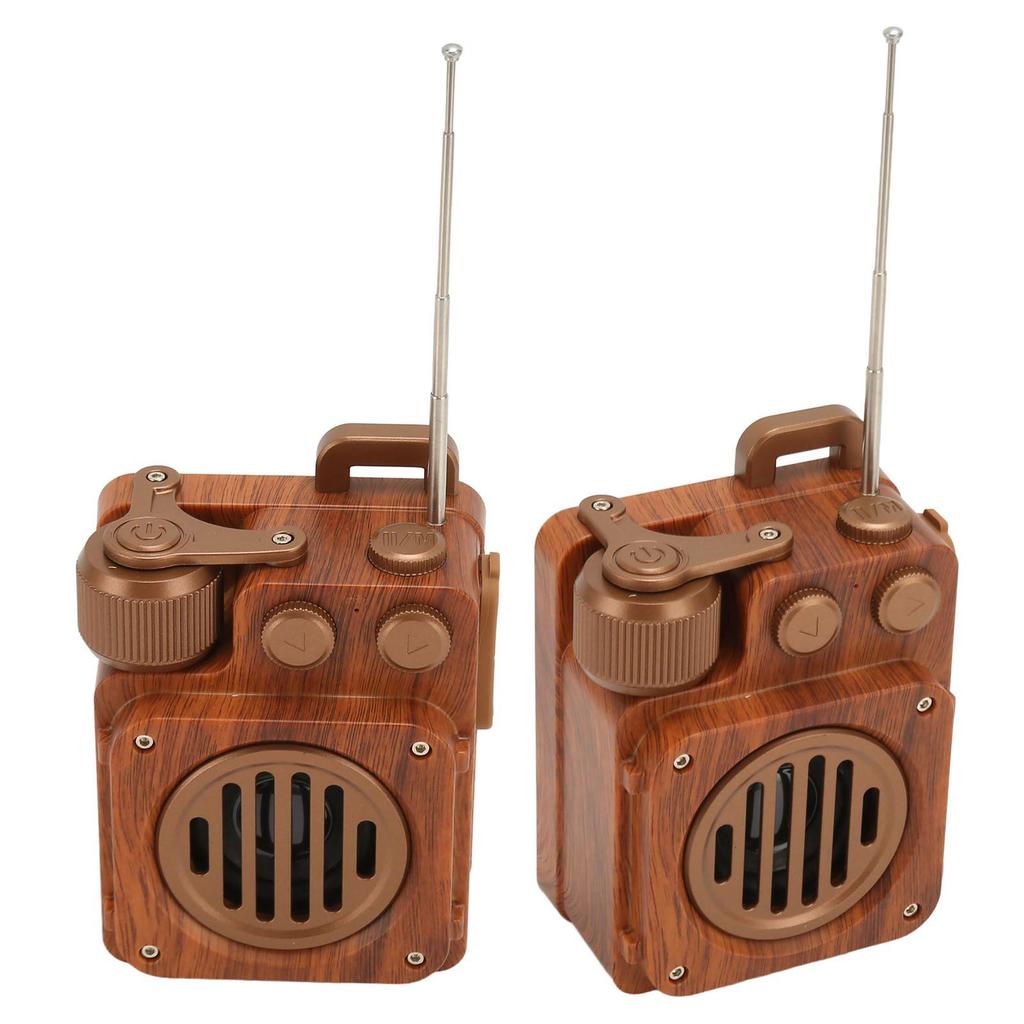 Retro Bluetooth Speaker Radio Wood Grain HiFi Lossless Sound Supports U Disk Memory Card Bluetooth S