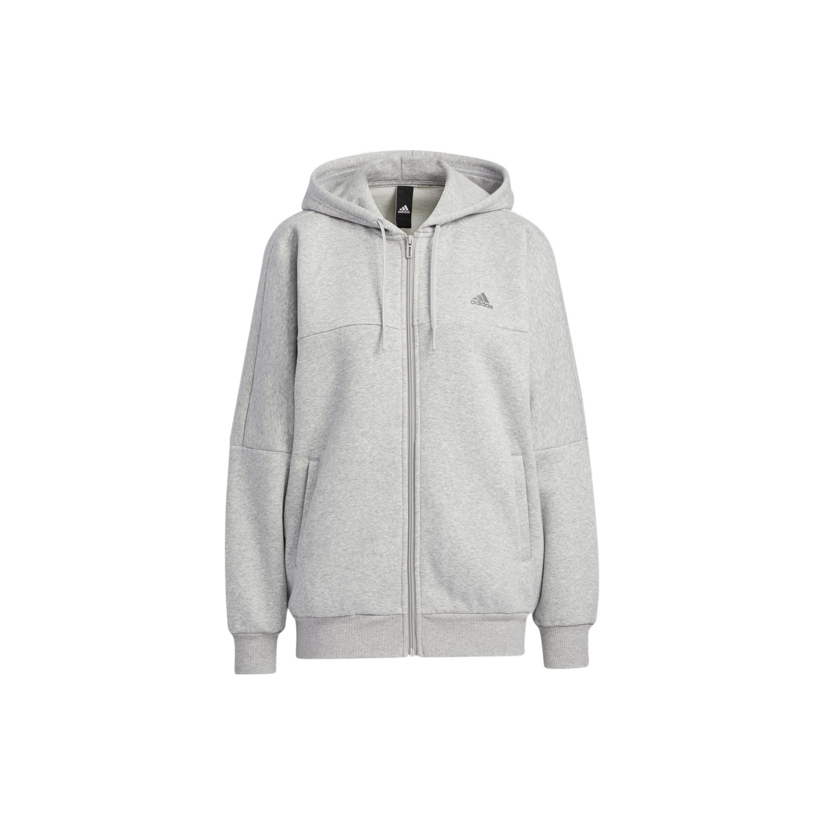 (WMNS) adidas Word Fleece Hoodie Asia Sizing Grey Women s HM2813 XS