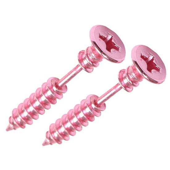 1 Pair Punk Gothic Unisex Stainless Steel Screw Stud Earrings Jewelry