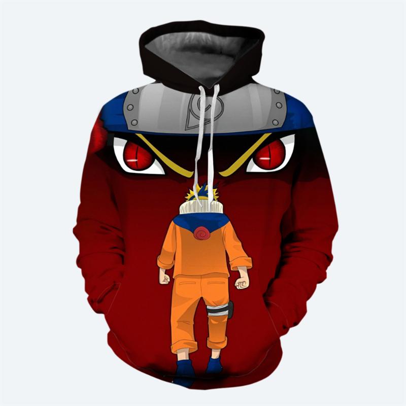 

2024 Новый 3D-печатный японский аниме-узор Наруто мужской пуловер Косплей Наруто мода уличная одежда повседневные мужские толстовки 3XL