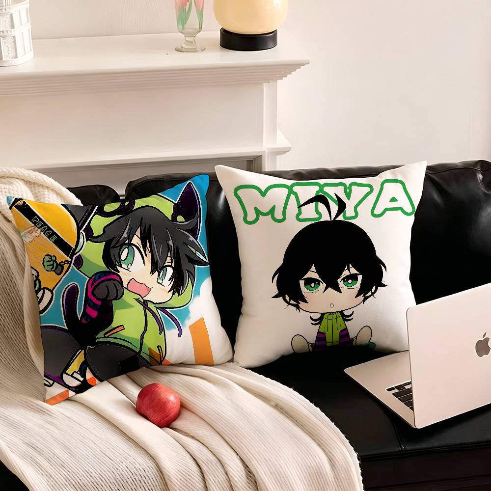 1pc Cartoon Figure Miya Chinen Pillow Case Fashion Square Pillowcase Bedroom Sofa Room Ins Decoration Leisure