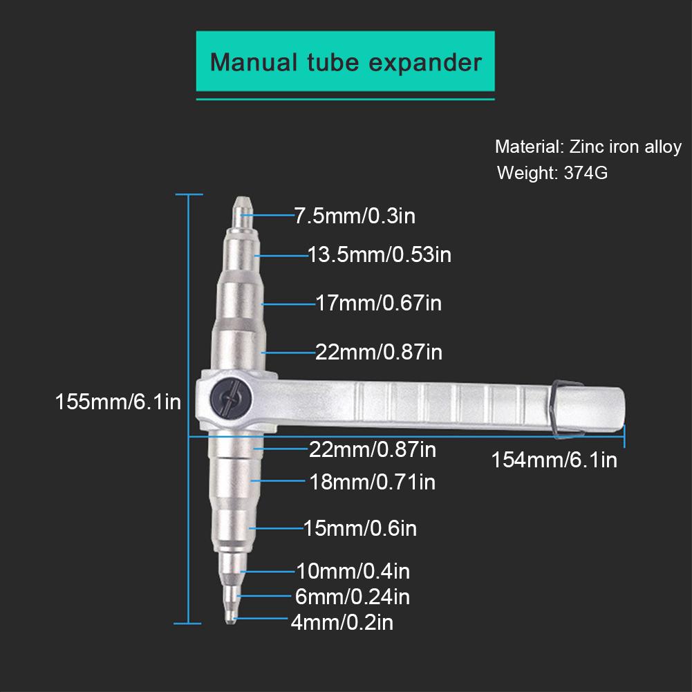 Manual Refrigeration Expanding Tool 4-22mm Hand Expanding Tool Hand Refrigeration Tools for Repairing Connecting Air Conditioner
