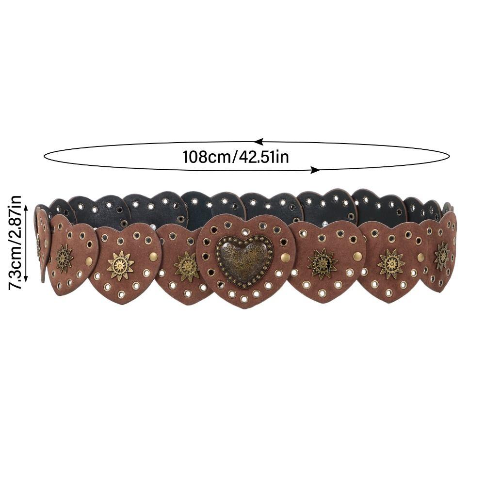 Exaggerated Cowboy Hollow Belt Y2K Wide Disc Belt Y2K Hollow Disc Belt Disc Belt  for Women