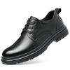 Men's Autumn And Winter New Leather Shoes Soft-soled Slip-on Men's Shoes Casual Middle-aged and Elderly Dad Shoes Size 38-44