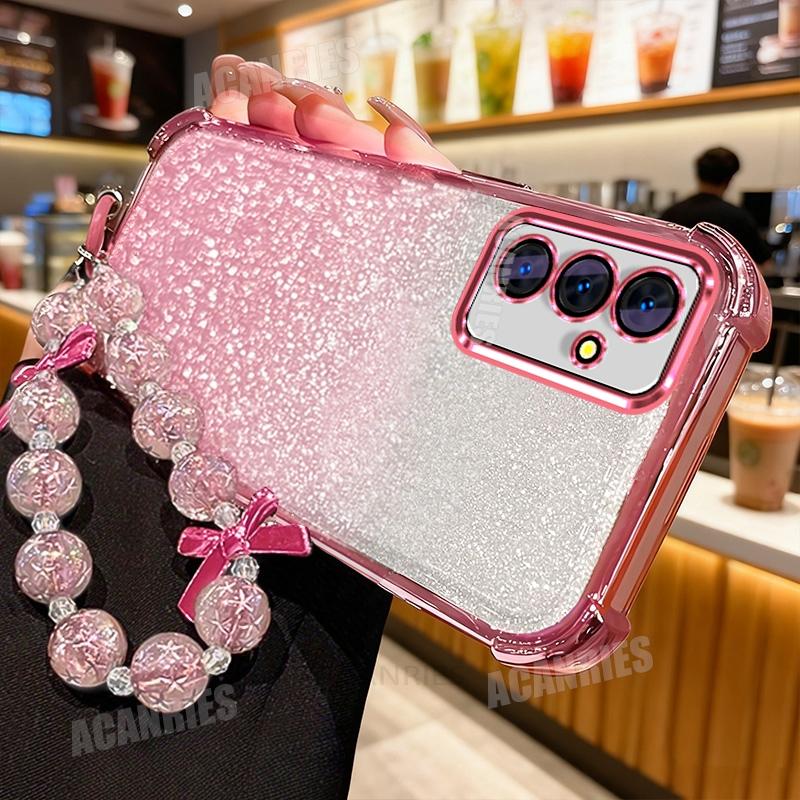 Etui silikonowe z powłoką z motywem gwiazdy i brokatem, odporne na wstrząsy, do Samsunga Galaxy A14 A24 A34 A54 A15 A25 A35 A55, tylna pokrywa