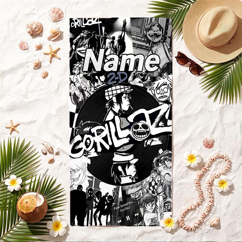 Gorillaz Soft Beach Towel Stylish Beach Pool Towel for Summer Seaside Vacation Travel