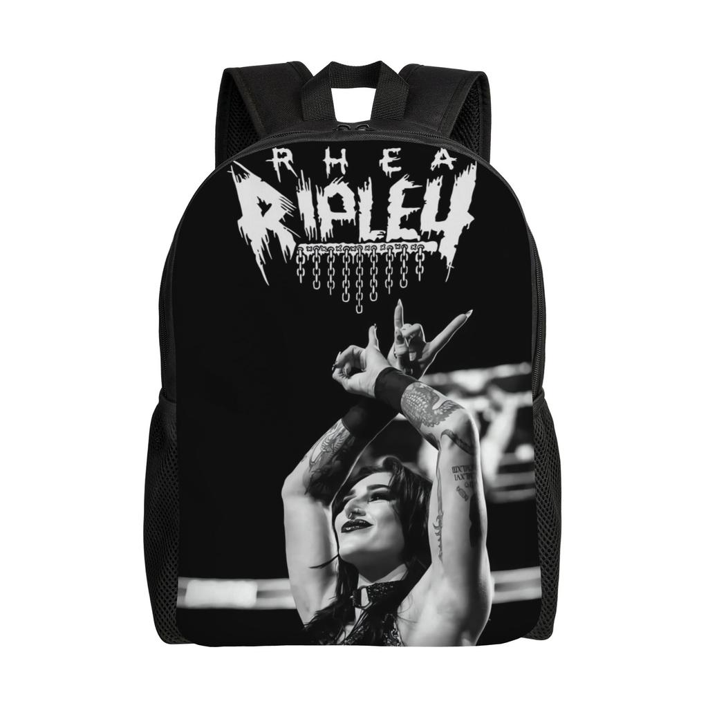 Rhea Ripley Rucksack Reiserucksäcke Teenager Benutzerdefinierter Druck High-School-Taschen Kawaii Rucksack
