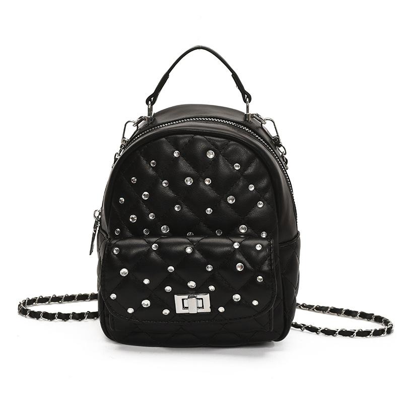Xiaoxiangfeng Shoulder Bag, Women's New Trendy and Fashionable Diamond Grid Chain Bag, Versatile Travel Backpack