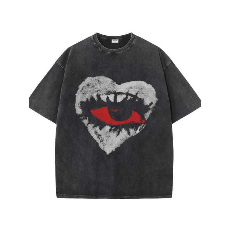 

European size Fashion Printed Letter Pattern T-Shirt, Summer Casual Street Style T-Shirt, Shoulder Sleeve Round Neck Top Men s T-Shirt S