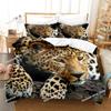 3D Black Panther Duvet Cover Set Black Leopard Bedding Set Safari Cheetah Animal Theme Pillowcase Quilt Full Queen Size Cover
