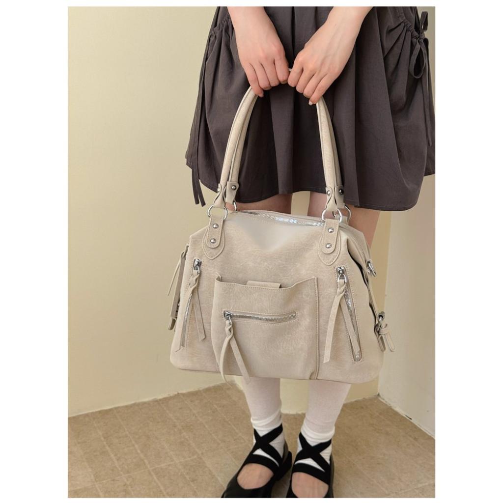 Xeie Thuk Handbag Unisex Large Capacity Multi Pocket Daily Casual