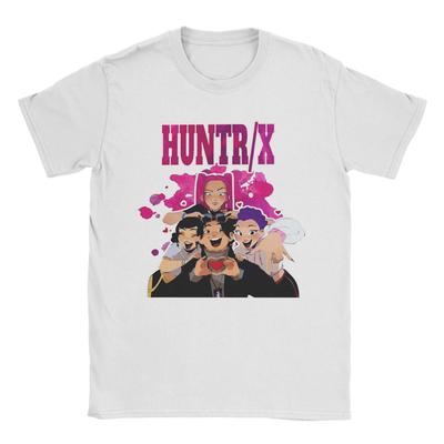 Rumi Zoey Mira Huntrix Grils Kpop Demon Hunter T-Shirt for Men Vintage Pure Cotton Tee Shirt Round Collar Short Sleeve T Shirts