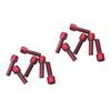 Set of 12, Cycling Bike Screws M5 x 18 Steel Disc Brake Caliper Bolts - Red