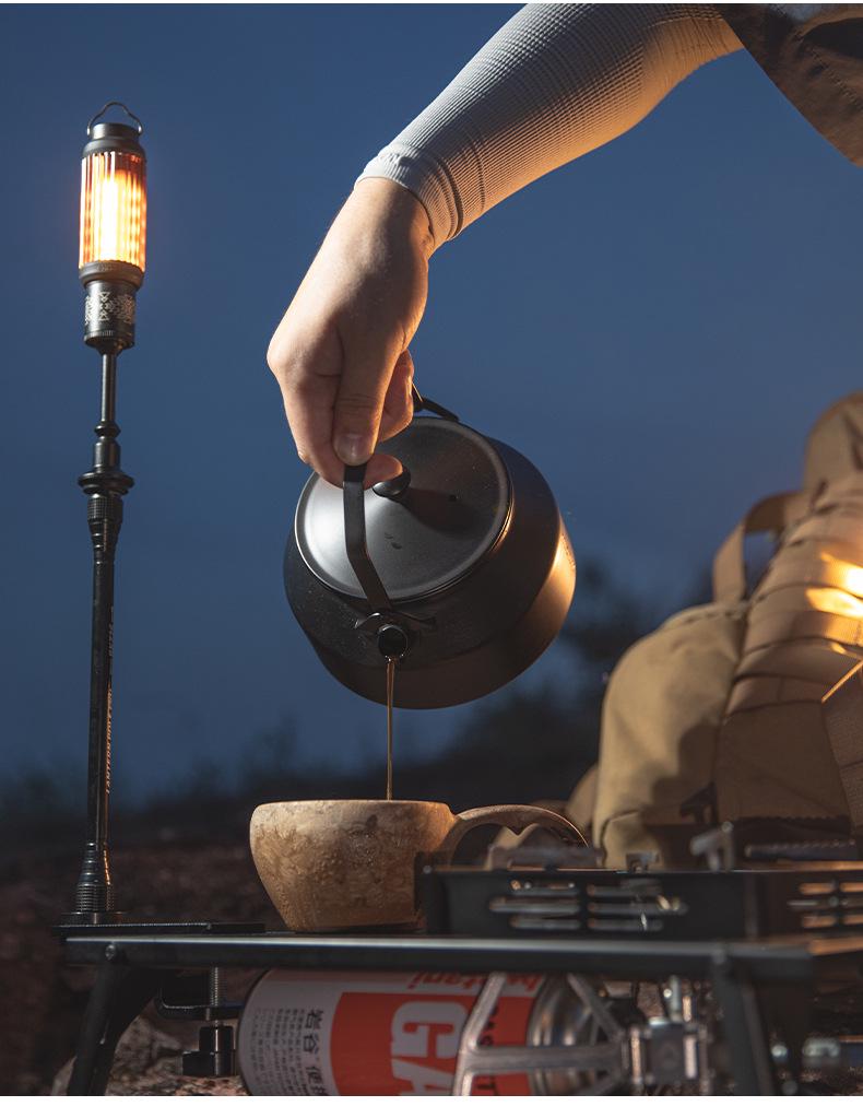 Koman BKSW-1 Portable Stainless Steel Camping Kettle and Tea Infuser for Outdoor Cooking and Boiling Water
