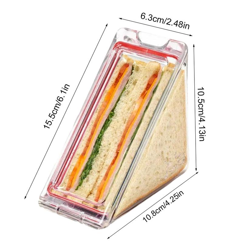 Triangle Bakery Packaging Small Sandwich Box Triangle Sandwich Containers Reusable Sandwich Bags Preservation Box For Schoolbag
