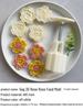 50g 3D Rose Ice Skin Mooncake Mold Set - 1 Mold, 4 Mung Bean Cake Pieces.