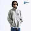 Columbia University Cu Ny Overfit Nylon Zip-Up Jacket Warm Gray